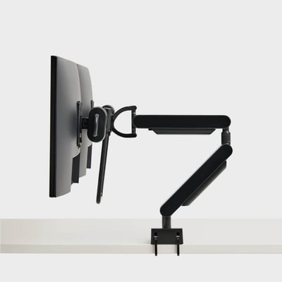 Belong Monitor Arm with Dual-Mount Crossbar - Charcoal (TR-K)