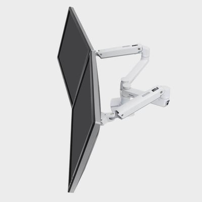 LX Dual Side by Side Monitor Arm - White (TR-PLS)