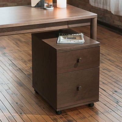 Wood File Cabinet - Walnut Stain (WD_WS)
