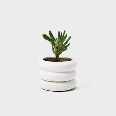 Stacking Mini Planter - White (AW_W) / Short