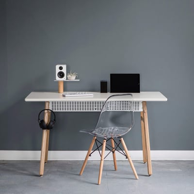 Artifox Standing Height Desk - White Oak with Bone (AF-WOB)
