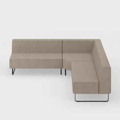 Riverbend Three-Piece Modular Sectional - 3-Piece Square Corner / Stone (6M-AR) / Pitch (TR-TF)