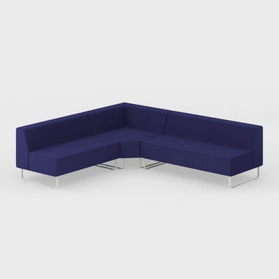Riverbend Three-Piece Modular Sectional - 3-Piece Square Corner / Lapis (S7-N) / Plaster (TR-TW)