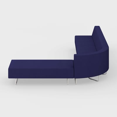 Riverbend Four-Piece Modular Sectional - 4-Piece Round Corner / Lapis (S7-N) / Plaster (TR-TW)