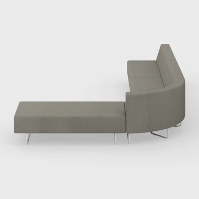 Riverbend Four-Piece Modular Sectional - 4-Piece Round Corner / Pebble (SY-124) / Plaster (TR-TW)