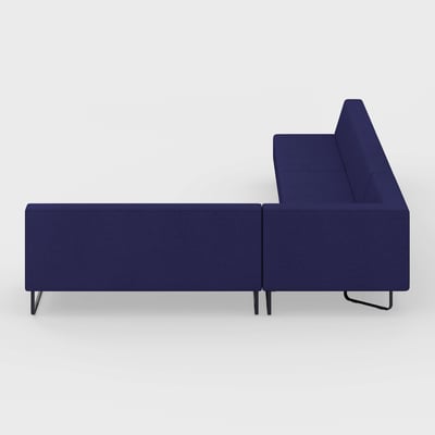 Riverbend Four-Piece Modular Sectional - 4-Piece Square Corner / Lapis (S7-N) / Pitch (TR-TF)