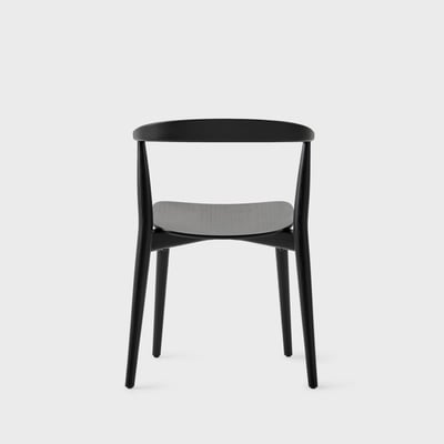 Newood Light Stacking Side Chair - Black Stained Ash (E4-112)