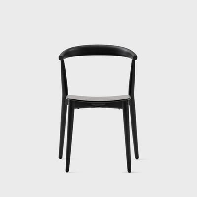 Newood Light Stacking Side Chair - Black Stained Ash (E4-112)