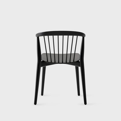 Newood Stacking Side Chair - Black Stained Ash (E4-112)