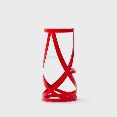 Ribbon Stool - Matte Red (6R-34)