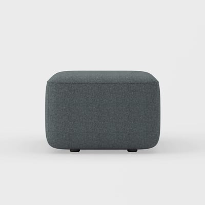 Pebble Ottoman - Small / Soft / Steel (4H-FT)