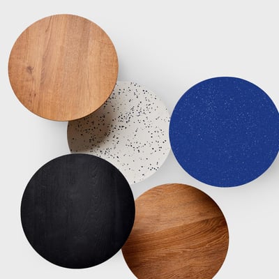 Mush Side Table - Low / Carbon Stained Oak (EP-161)