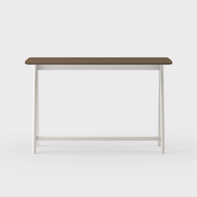 Immerse Ledge Table - Neo Walnut (H-KL) / Smooth Plaster (TR-PLS)