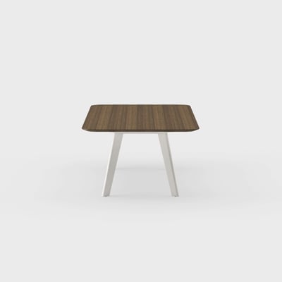 Immerse Rectangle Table - 48 x 96 / Neo Walnut (H-KL) / Smooth Plaster (TR-PLS)