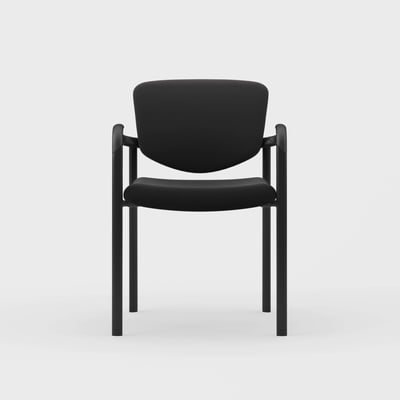 Improv Stacking Chair - Black Upholstery (3A-18) / Yes