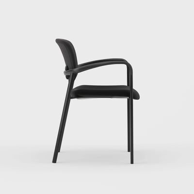 Improv Stacking Chair - Black Upholstery (3A-18) / Yes