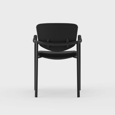 Improv Stacking Chair - Black Upholstery (3A-18) / Yes