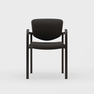 Improv Stacking Chair - Black Vegan Leather (XJ-BL) / Yes