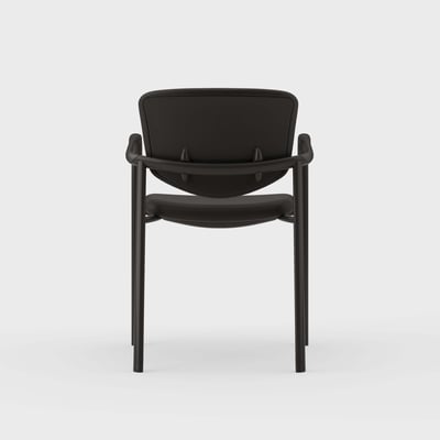 Improv Stacking Chair - Black Vegan Leather (XJ-BL) / Yes
