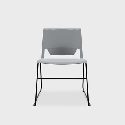 Very Wireframe Stacking Chair - Fog (TR-7) / Black (TR-F) / No