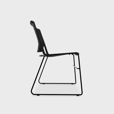 Very Wireframe Stacking Chair - Black (TR-F) / Black (TR-F) / No