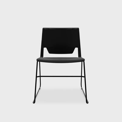 Very Wireframe Stacking Chair - Black (TR-F) / Black (TR-F) / No