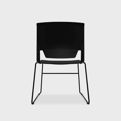 Very Wireframe Stacking Chair - Black (TR-F) / Black (TR-F) / No