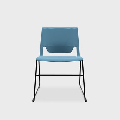 Very Wireframe Stacking Chair - Heron (TR-HR) / Black (TR-F) / No