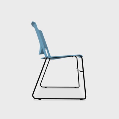 Very Wireframe Stacking Chair - Heron (TR-HR) / Black (TR-F) / No