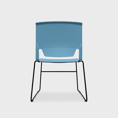 Very Wireframe Stacking Chair - Heron (TR-HR) / Black (TR-F) / No