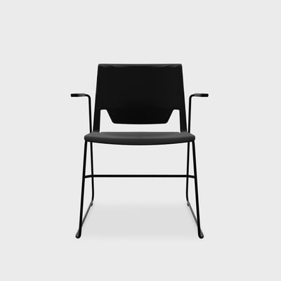 Very Wireframe Stacking Chair - Black (TR-F) / Black (TR-F) / Yes