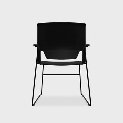 Very Wireframe Stacking Chair - Black (TR-F) / Black (TR-F) / Yes