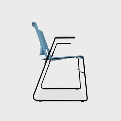 Very Wireframe Stacking Chair - Heron (TR-HR) / Black (TR-F) / Yes