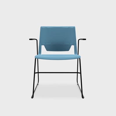 Very Wireframe Stacking Chair - Heron (TR-HR) / Black (TR-F) / Yes