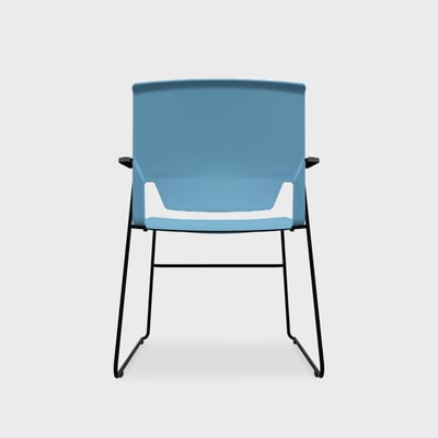 Very Wireframe Stacking Chair - Heron (TR-HR) / Black (TR-F) / Yes