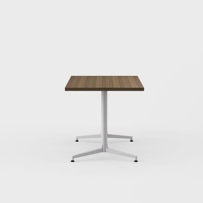 Jive Bridge Base Conference Table - 30x60 / Neo Walnut (H-KL) / Metallic Silver (TR-LE)