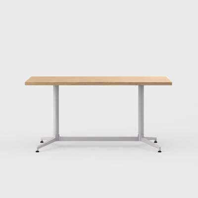 Jive Bridge Base Conference Table - 30x60 / Landmark (H-KM) / Metallic Silver (TR-LE)