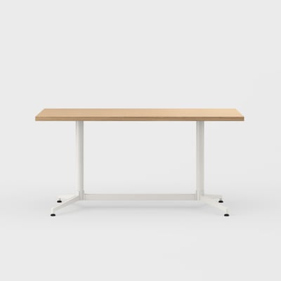 Jive Bridge Base Conference Table - 30x60 / Landmark (H-KM) / Smooth Plaster (TR-PLS)