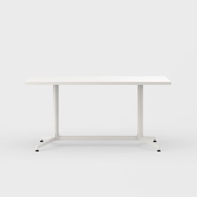 Jive Bridge Base Conference Table - 30x60 / Linen (H-WL) / Smooth Plaster (TR-PLS)