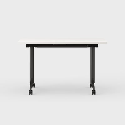 Jive T-Base Flip Table - 24x48 / Linen (H-WL) / Charcoal (TR-K)