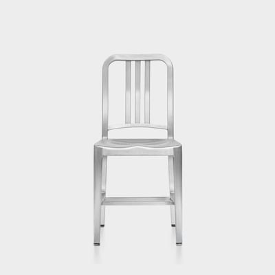 1006 Navy Chair - Brushed / Plastic