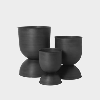 Hourglass Planter - Extra-Small / Black (FRL-BK)