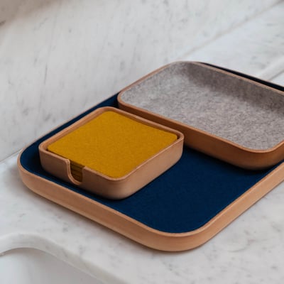 Kawabon Merino Wool Tray - Granite (GL_GG) / Small