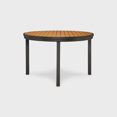 Koko II Wood Dining Table - Bronze with Natural Teak (J_BZT)