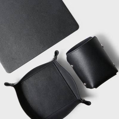 Modern Travel Desk Set - Black (L_358)