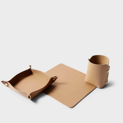 Modern Travel Desk Set - Tan (L_359)