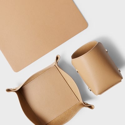 Modern Travel Desk Set - Tan (L_359)