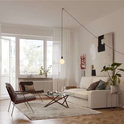 Frosted Plug-in Pendant - Graphite (TL_GRAP) / Sphere