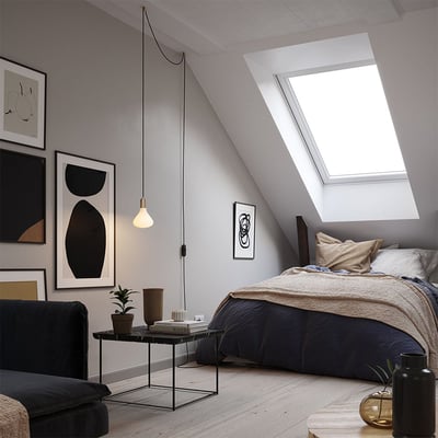 Frosted Plug-in Pendant - Brass (TL_BRAS) / Noma