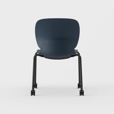 Maari Chair with 4-Leg Base - Indigo (TR-1V) / Black (TR-F) / Soft Casters